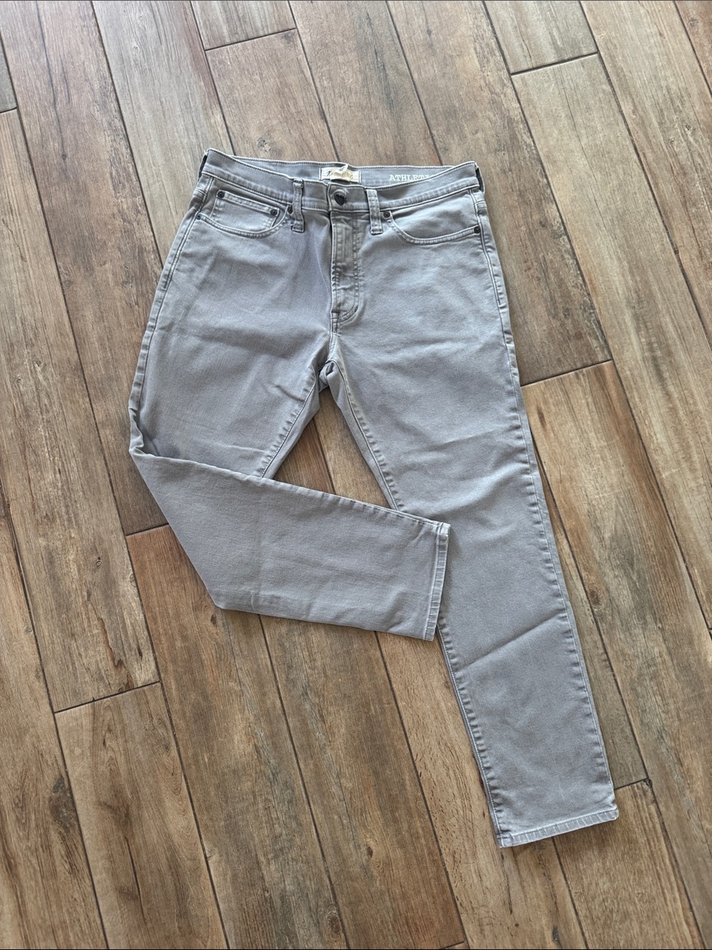 Madewell Light Gray Jeans with Branded Waist Tag